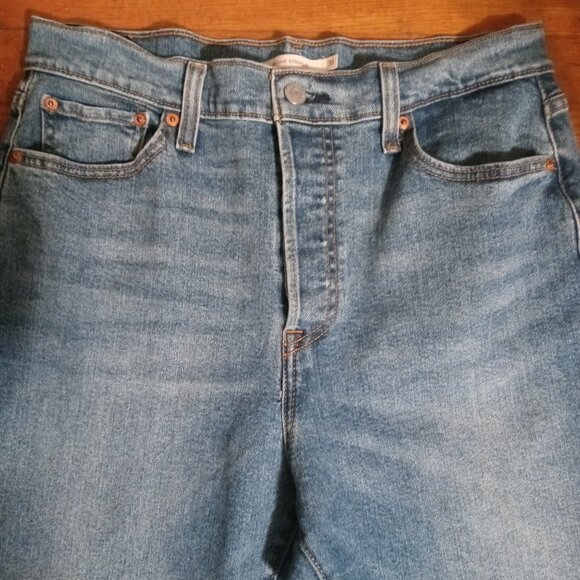 LEVI'S wedgie straight jeans in summer love (sz31) - Picture 7 of 16